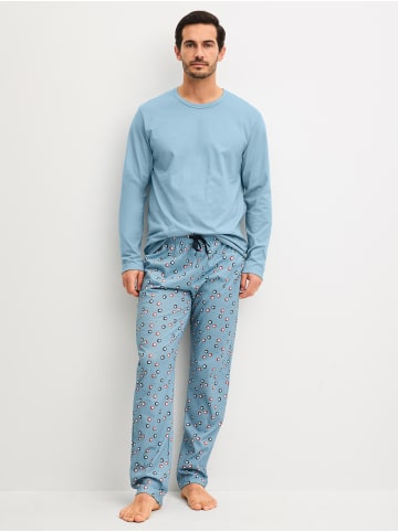Calida Shirt langarm in Ashley blu