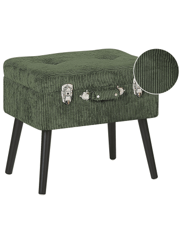 Beliani Hocker MALLARD in Grün/Schwarz - (W) 52 x (H) 46 x (L) 36 cm