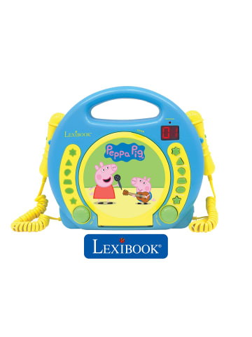 LEXIBOOK® Peppa Pig Tragbarer CD-Player mit 2 Mikrofonen
