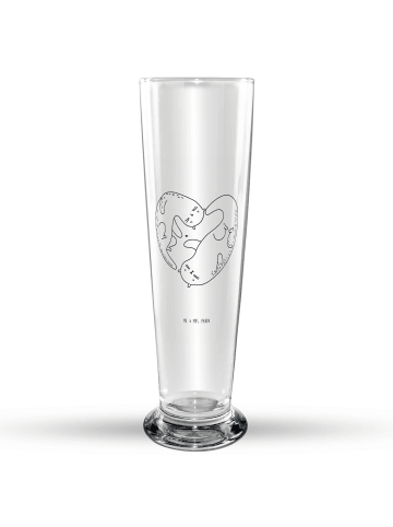 Mr. & Mrs. Panda Glasbecher Otter Herz ohne Spruch in Transparent