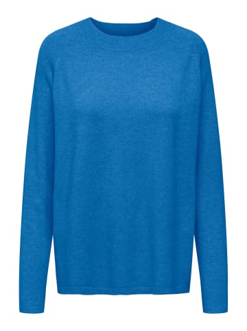 JACQUELINE de YONG Basic Strick Pullover Stretch Sweater mit Schlitzen JDYMARCO in Blau