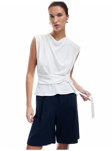 KOTON BLUSE SS in Grauweiß