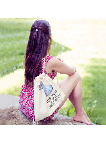Mr. & Mrs. Panda Stofftasche Einhorn Nashorn mit Spruch in Creme