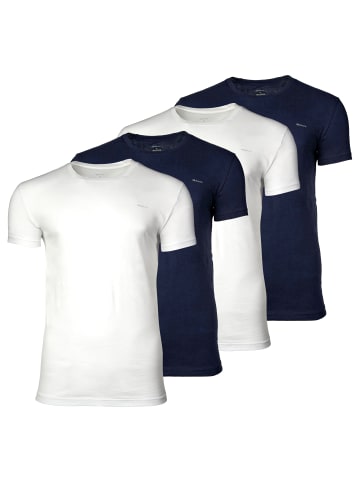 Gant T-Shirt 4er Pack in Marineblau/Weiß