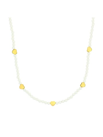 Amor Kette mit Anhänger Edelstahl, IP Gold in Gold