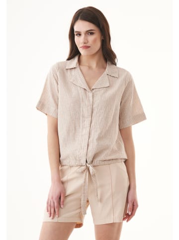 Organication Bluse "WOR15121" in Sand/Ecru
