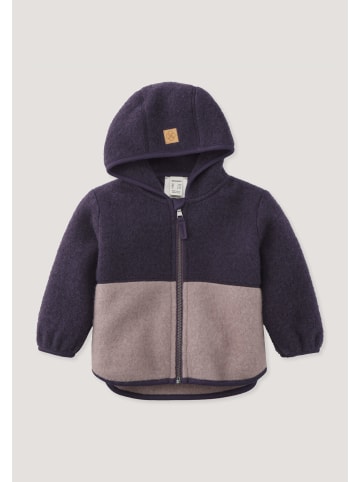 Hessnatur Wollfleece Jacke in dunkle traube