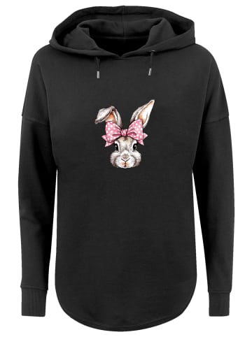 F4NT4STIC Oversized Hoodie Niedlicher Hase mit Schleife in schwarz