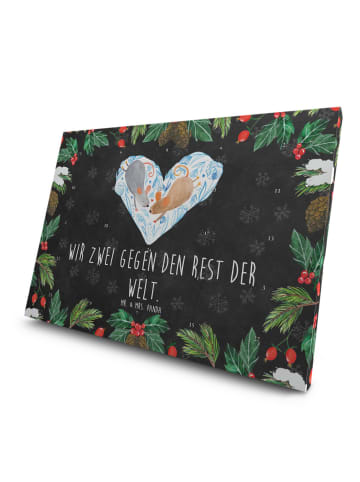 Mr. & Mrs. Panda Adventskalender Mäuse Herz mit Spruch in Kreidetafel