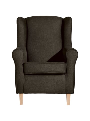 58 aufm Kessel OHRENSESSEL Karlen Bezug Flachgewebe Buche natur / braun