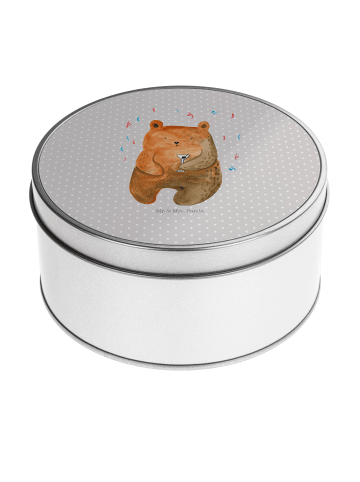 Mr. & Mrs. Panda Aufbewahrungsbox Bär Party ohne Spruch in Grau Pastell