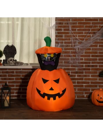 Outsunny Aufblasbare Halloween-Dekoration-76L x 64B x 115H cm-Orange