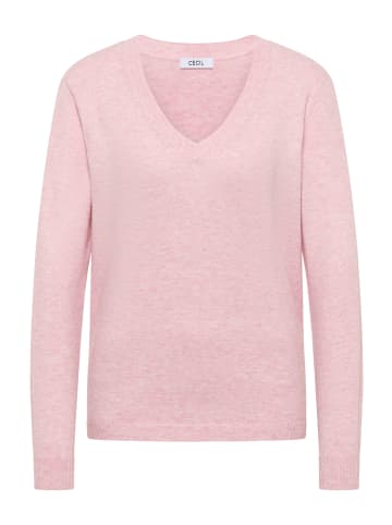 Cecil Cosy short V-neck in Blossom Glow Melange