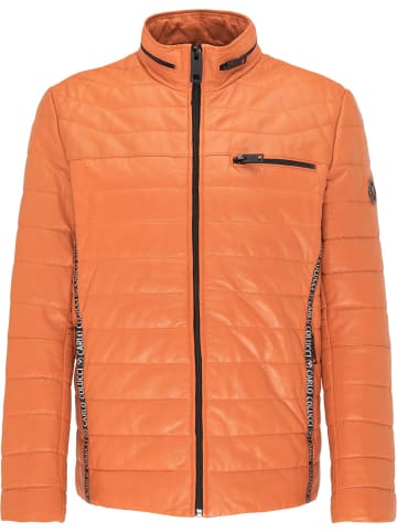 Carlo Colucci Lederjacke Gulf in Orange