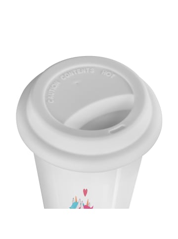 Mr. & Mrs. Panda Kaffeebecher To Go Einhorn Mitteilung mit Spruch in Weiß