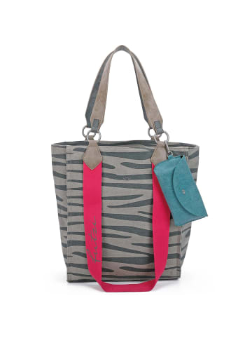 Fritzi aus Preußen Izzy02 Canvas Shopper Tasche 32 cm zebra wild