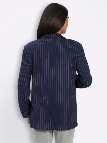 Heine Jersey-Blazer in marine-silberfarben Nadelstreifen