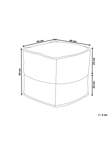 Beliani Pouf KIRAMA in Beige/Rosa - (W) 44 x (H) 44 x (L) 44 cm