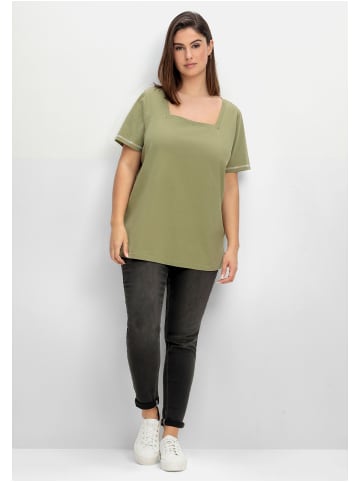 sheego Shirt in hellkhaki