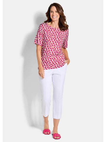 GOLDNER Kurzgröße: Stilvolles Shirt-Duo mit Muster-Mix in pink / pink / gemustert