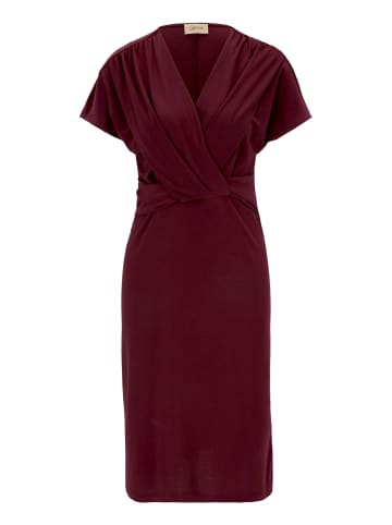 CARTOON Jerseykleid mit Raffung in Dark Aubergine