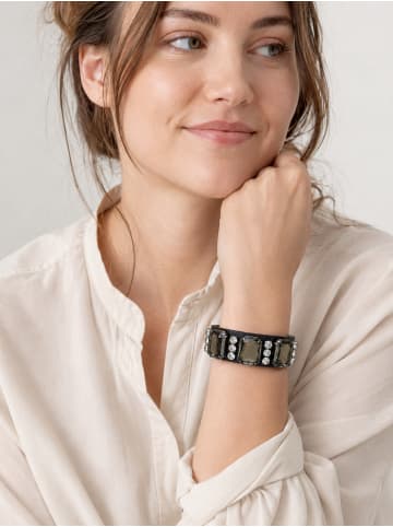 collezione alessandro Armband " Crystal " in schwarz