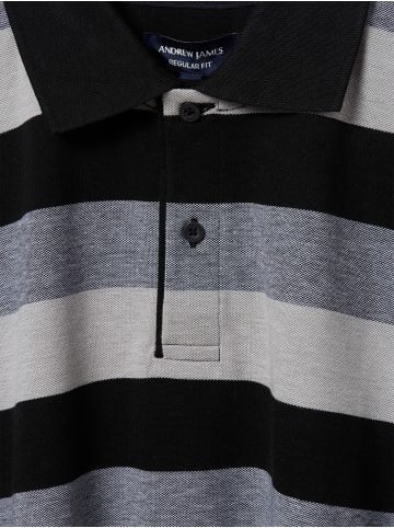 Andrew James Poloshirt in schwarz grau