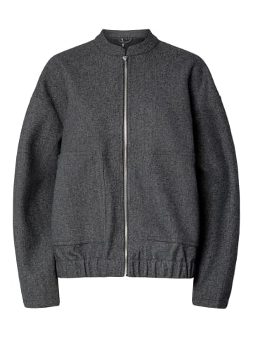 Pieces Bomberjacke in Dark Grey Melange