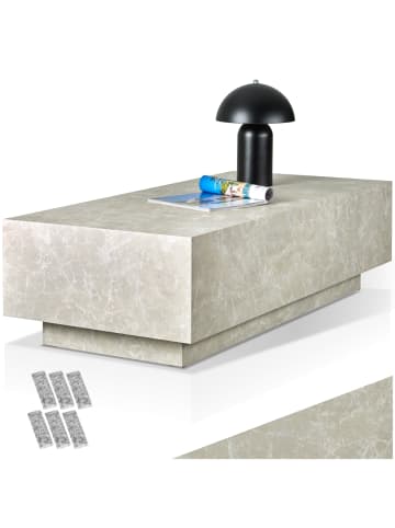 tectake Beistelltisch Inkl. Bodenschoner, Belastbarkeit 45 kg, 120 x 60 x 35cm