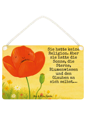 Mr. & Mrs. Panda Deko Schild Blume Mohnblume Design mit Spruch in Weiß