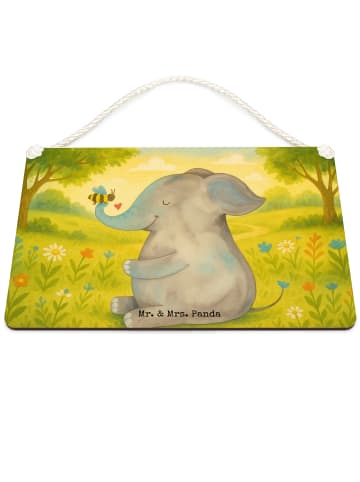 Mr. & Mrs. Panda Türschild Elefant Biene Design ohne Spruch in Weiß