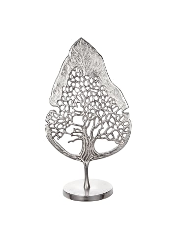 GILDE Skulptur "Tree" in Silber - H. 51 cm - B. 28 cm