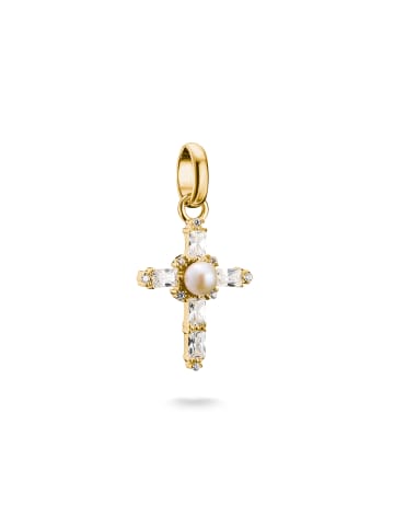 Thomas Sabo Charm-Anhänger Vintage-Kreuz Connect in gold, weiß