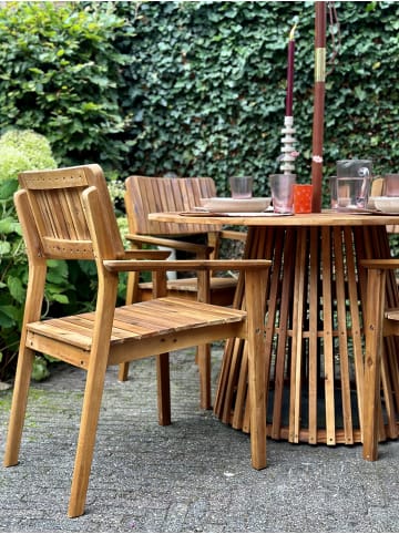 Beliani 2er-Set Gartenstuhl AGELLO in Braun