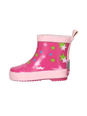 Playshoes Gummistiefel Halbschaft Sterne in Pink