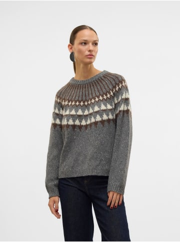 Vero Moda Strickpullover in Medium Grey Melange