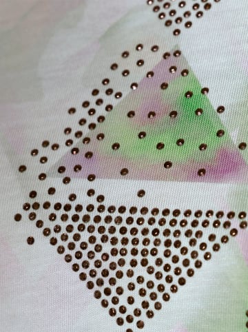 creation L Rundhalsshirt in ecru-pistazie-bedruckt