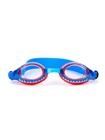 Aqua2ude Schwimmbrille für Kinder Haizähne in Blau und Rot