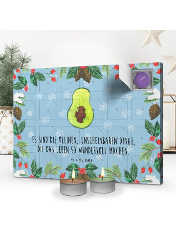 Mr. & Mrs. Panda Duftkerzen Adventskalender Avocado Kern mit Spruch in Eisblau
