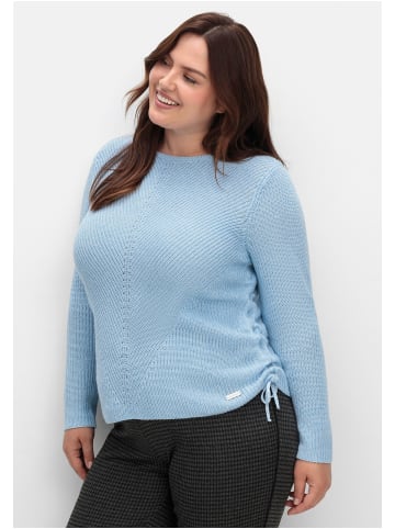 sheego Strickpullover in eisblau
