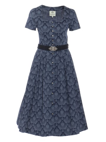 Berwin Baumwolldruck-Kleid mit kurzem Arm