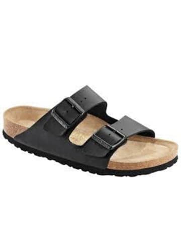 Birkenstock Herren- Pantoletten Arizona BF Soft Schwarz in Schwarz