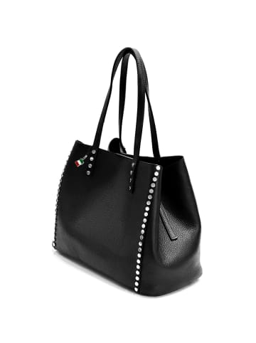 Florence Florence Schultertasche, Tote Bag Leder schwarz ca. 40cm
