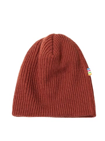 Joha Beanie Merinowolle in chili red