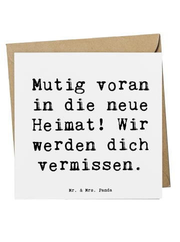 Mr. & Mrs. Panda Grußkarte Spruch Umzug in eine neue Stadt mit S... in Weiß