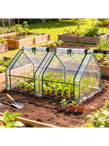 Outsunny Gewächshaus in Transparent 180L x 90B x 90H cm