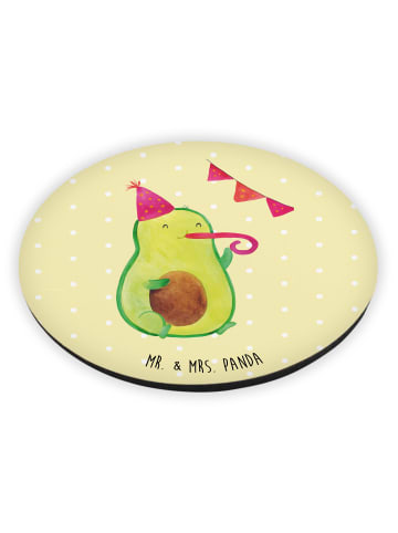 Mr. & Mrs. Panda Kühlschrankmagnet Avocado Party ohne Spruch in Gelb Pastell