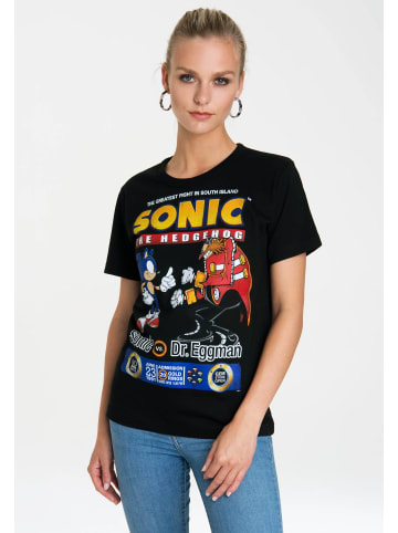 Logoshirt T-Shirt Sonic vs. Dr. Eggman in schwarz