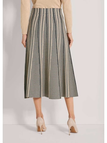 MADELEINE Eleganter Jacquard-Rock für kühle Tage in beige / nebelblau / multicolor