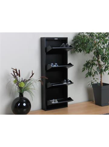 ebuy24 Schuhschrank Pisa Schwarz 50 x 16 cm